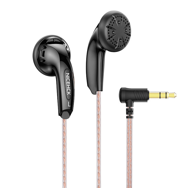 NiceHCK YD30 L Plug HD Microphone Music Earbud 15.4mm Composite Dynamic Flat-head HIFI Earphone Bass