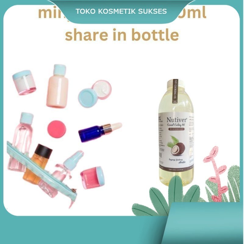 

SHARE IN BOTTLE 250 ML | NUTIVER | MINYAK GORENG KELAPA 1 LITER | COCONUT COOKING OIL | MINYAK GORENG SEHAT | MINYAK KELAPA MURNI 100% | MINYAK | TKS