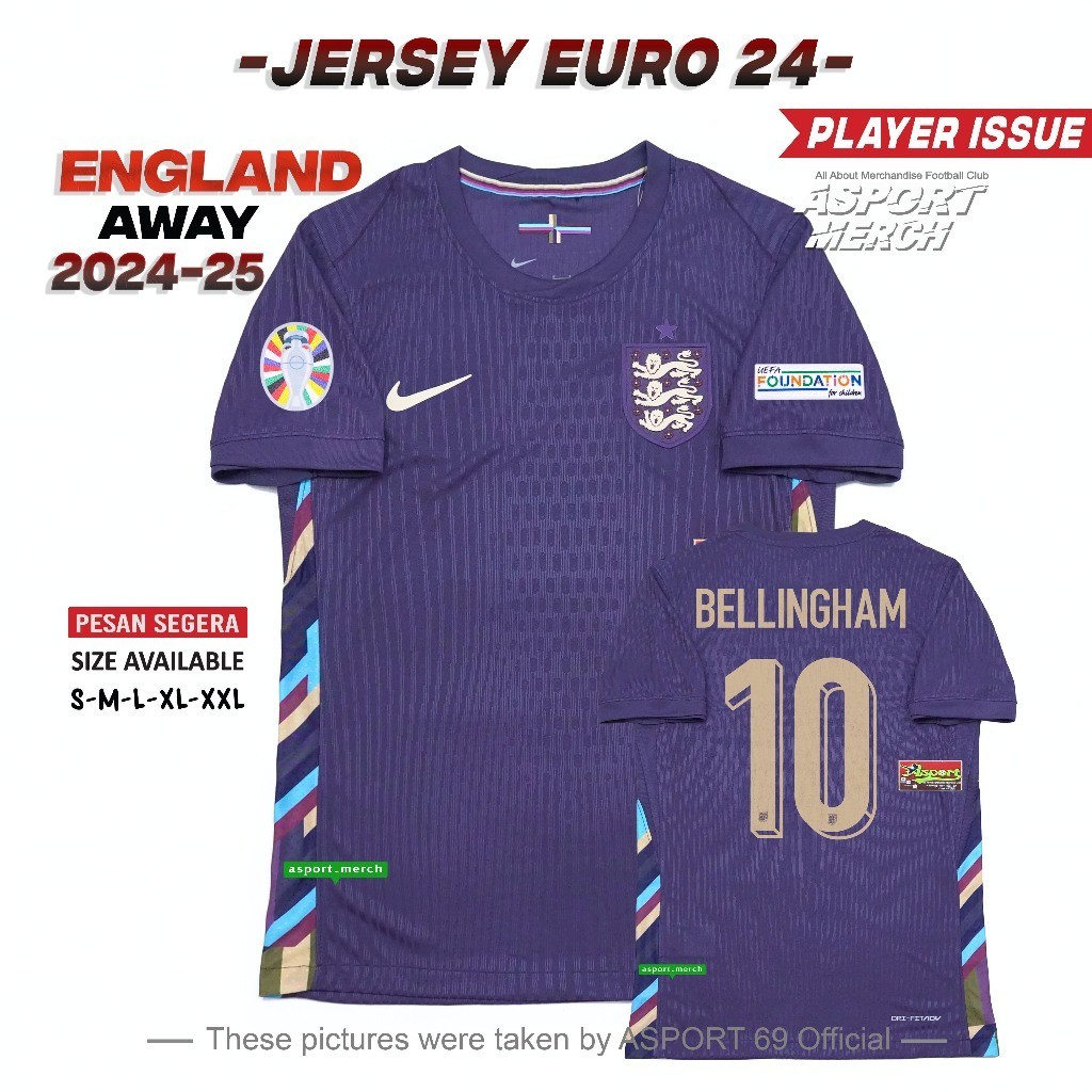 LM27U JERSEY ENGLAND AWAY 2024 TERBARU PLAYER ISSUE JERSEY BOLA INGGRIS AWAY EURO 2024 2025 JERSEY I