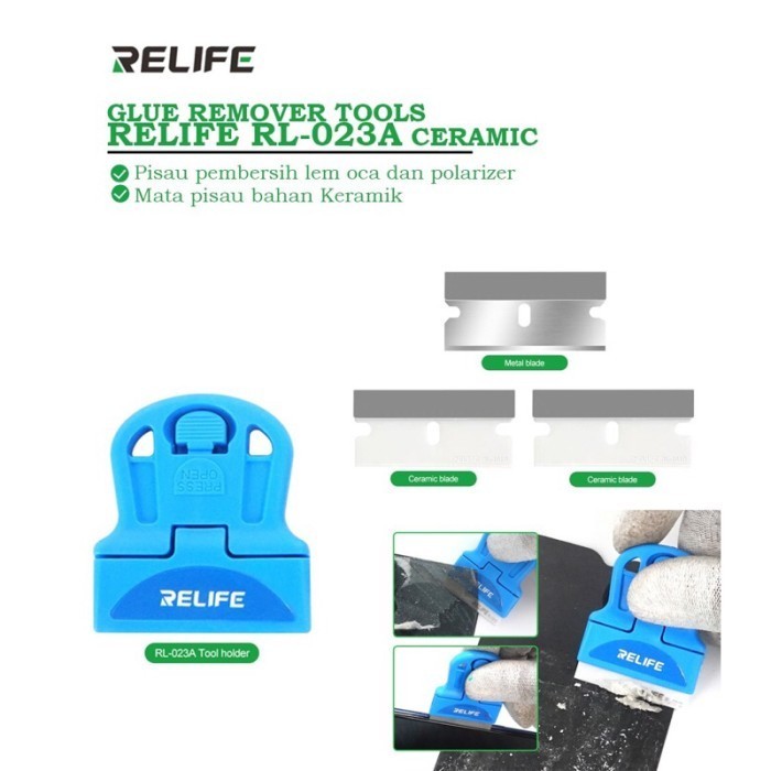 Alat Pembersih Lem OCA & Polarizer LCD HP Merk Relife RL 023A Bahan Ke -AD87