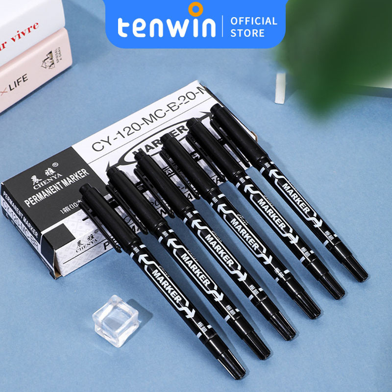 

2-tip0.5mm/1.0mm Cepat kering tidak beracunSpidol permanen permanent marker-tenwin offical