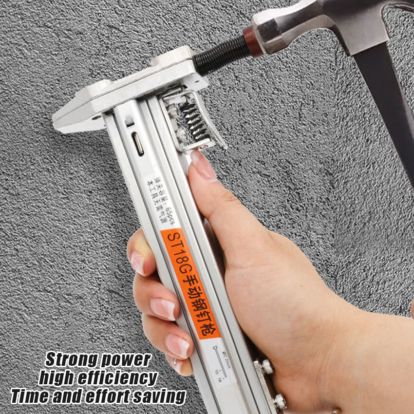 Manual Nailer Steel Nail Gun Semi Automatic Needle Rivet Tool Mesin Paku Tembak Untuk Bangunan Paku