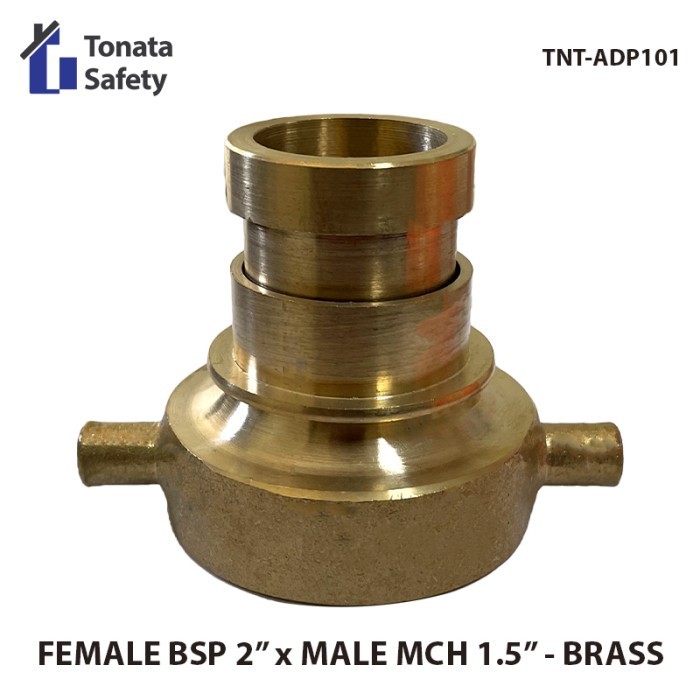Adaptor Reducer Female BSP 2" x Male Machino 1.5" - Brass