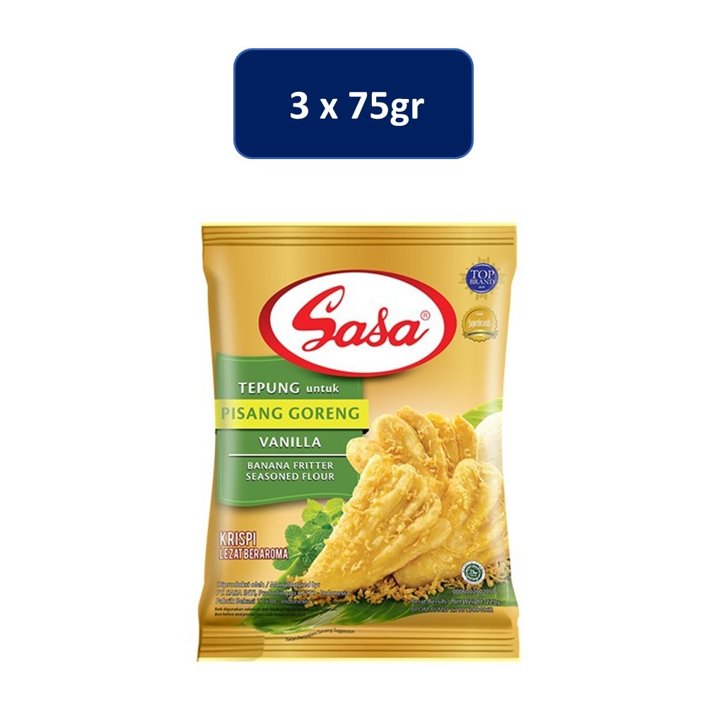 

Sasa Tepung Bumbu Pisang Goreng Vanilla 3 x 75 gr