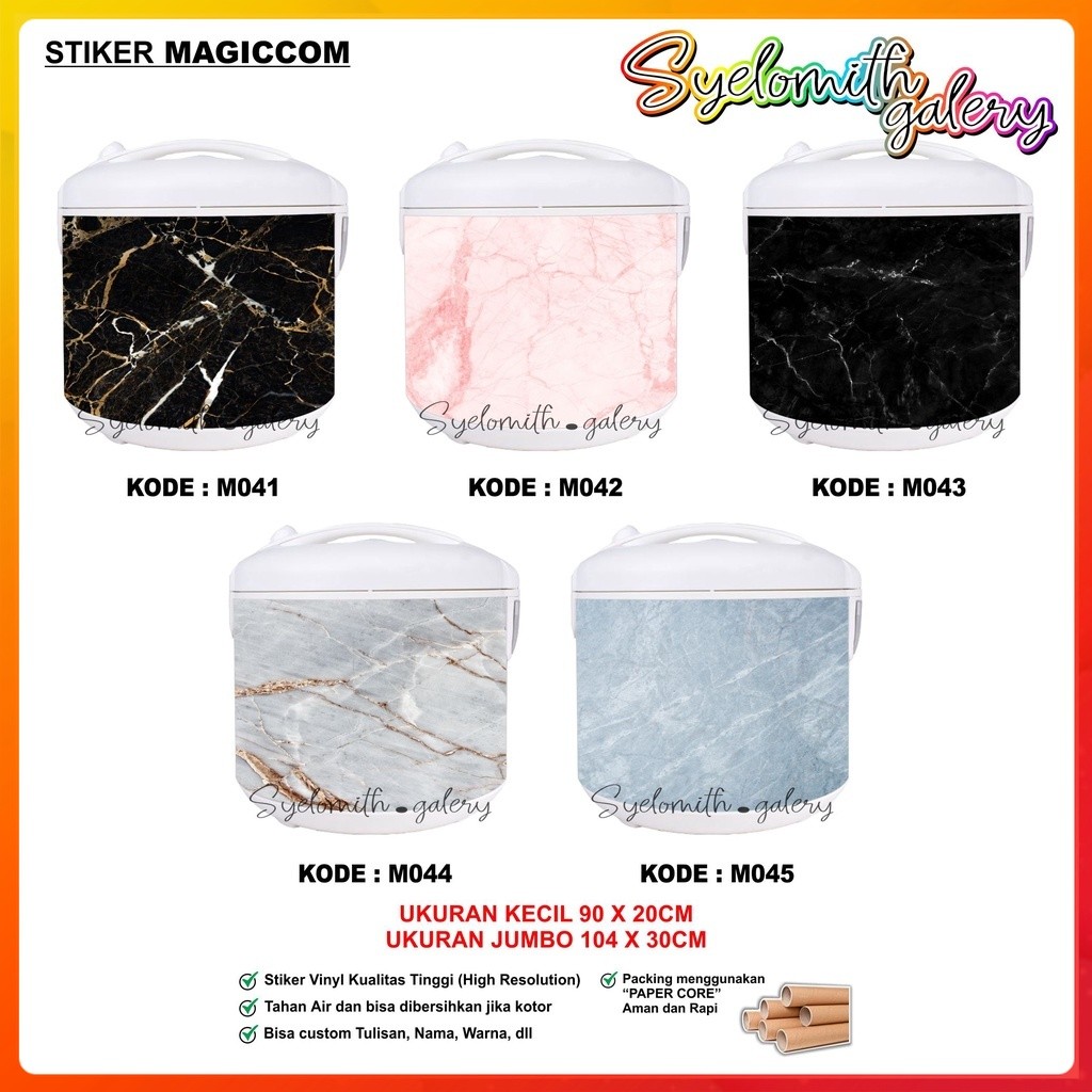 

Stiker Magic Com Motif Marble Series 1 - Colorfulolshop 12