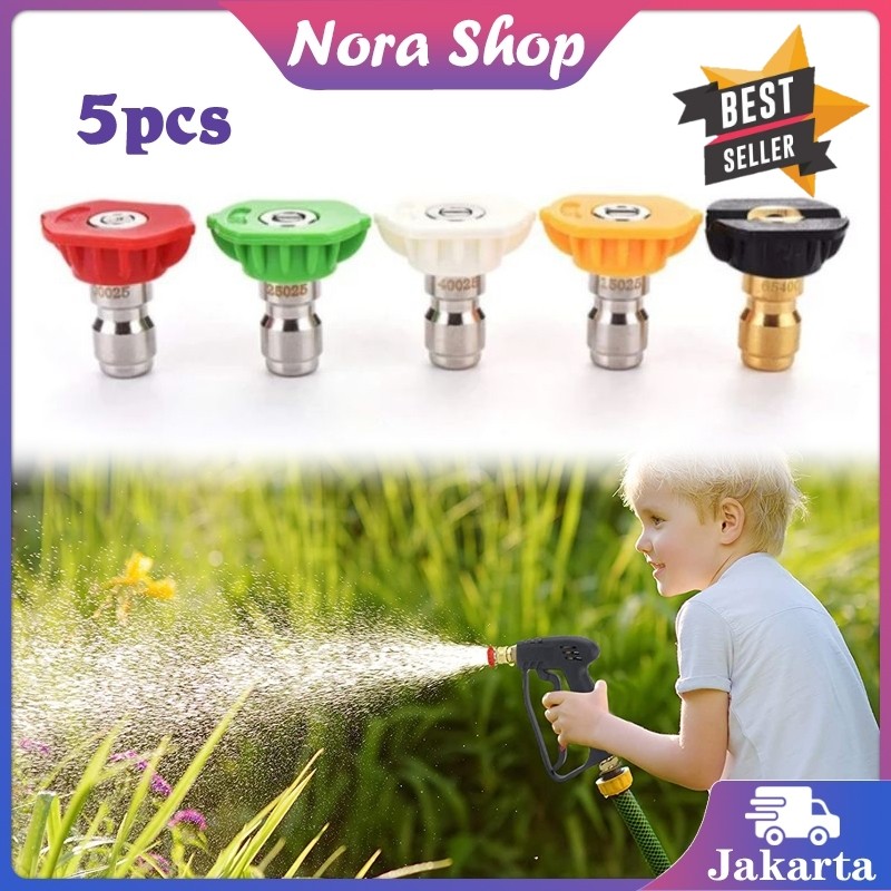 5Pcs Nozzle Spray Gun Nozzle Tip Spray Quick Washer Spray Nozzle Nozzle Spray Tinggi 1/4"