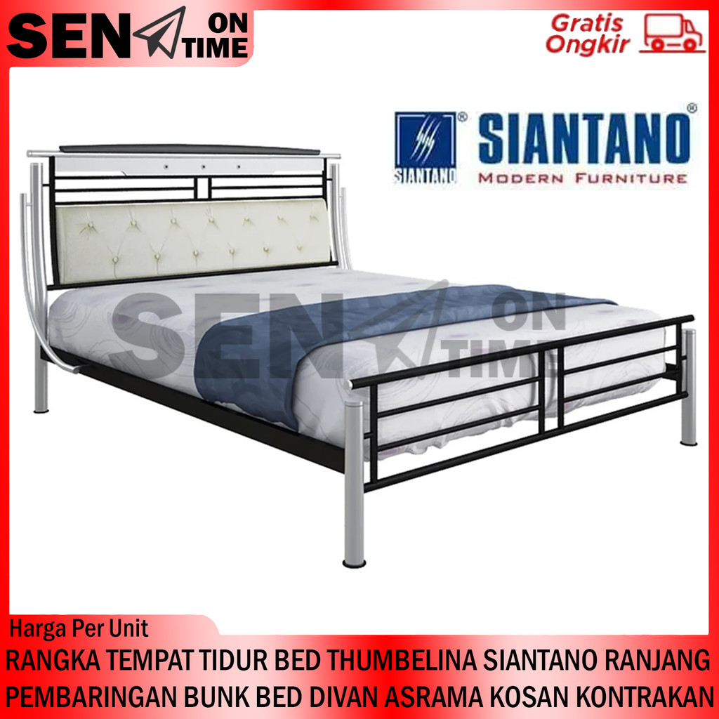 [Kargo] Dipan Bunkbed Ranjang Metal Bed Thumbelina Siantano Rangka Tempat Tidur Besi Pembaringan Bun