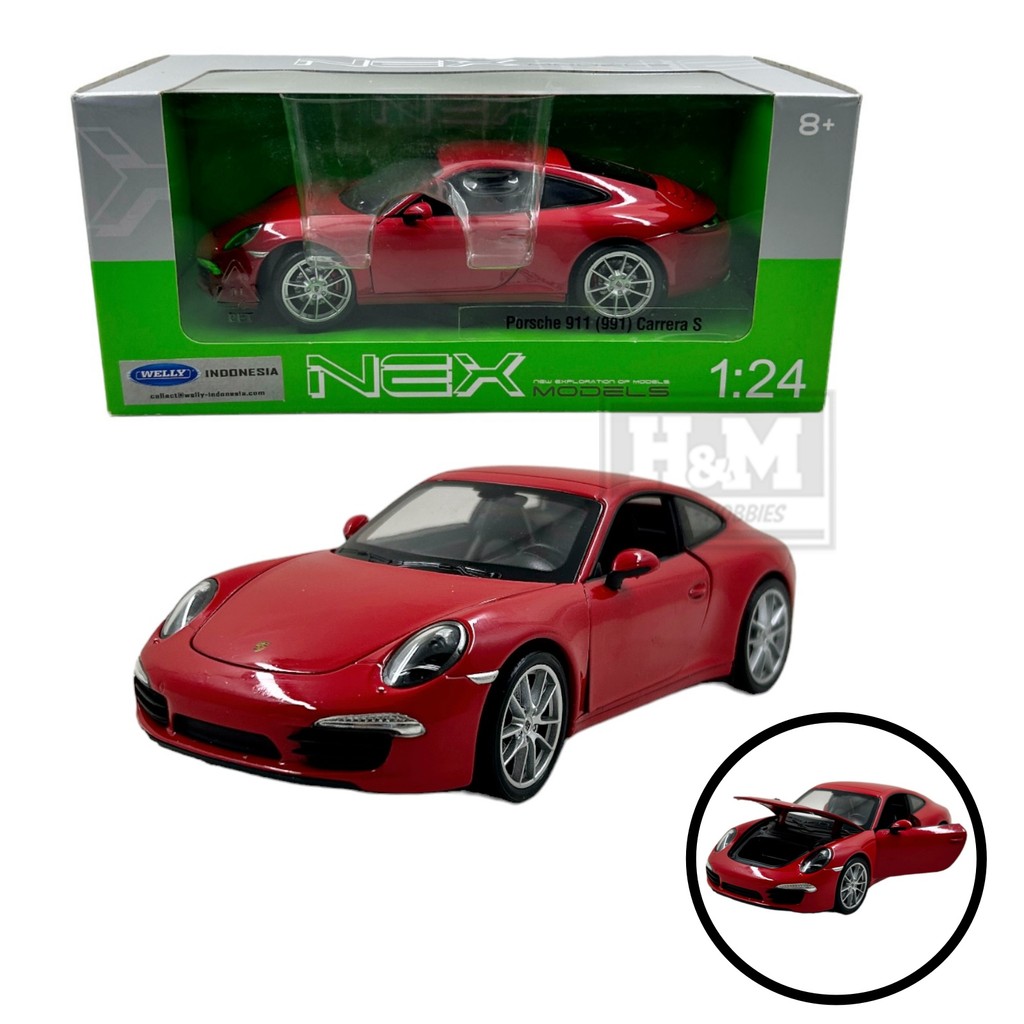 Welly NEX 1:24 Porsche 911 ( 991 ) Carrera S - Merah