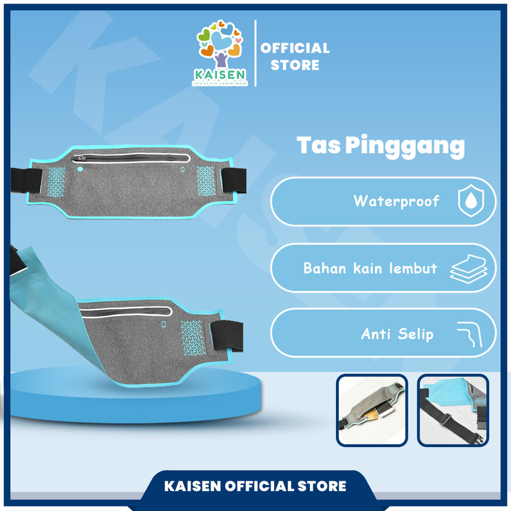 KAISEN Sangat tipis Tas Pinggang Olahraga Tas Ponsel Lari Peralatan Luar Ruangan Pria dan Wanita Tas