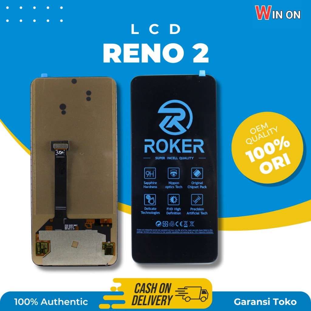 WIN ON - LCD TOUCHSCREEN OPPO RENO 2  FULLSET ORI ROKER