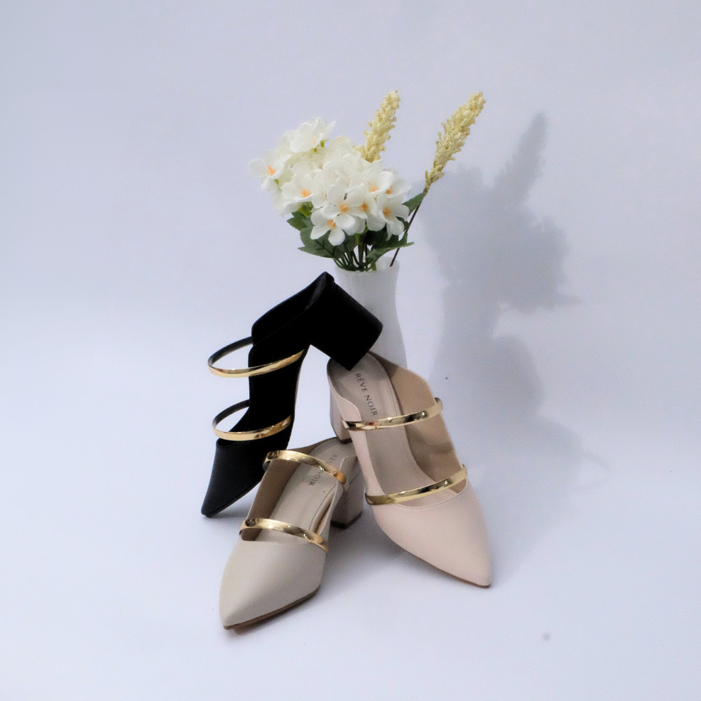 REVE NOIR Jisoo Sepatu Heels Wanita Hak 6 cm