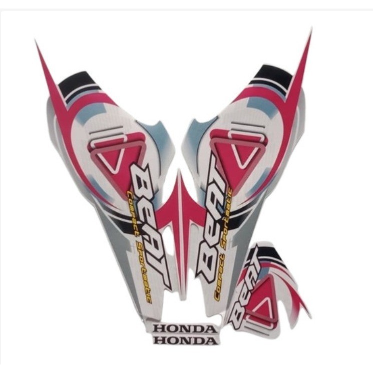 STIKER STRIPING BEAT KARBU 2009 PUTIH FULL STIKER LIS BODY MOTOR BEAT KARBU 2009 STANDAR