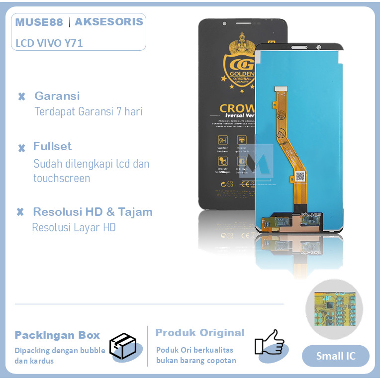 LCD TOUCHSCREEN VIVO Y71 1724 FULLSET  ORIGINAL COMPLETE / LCD VIVO Y71