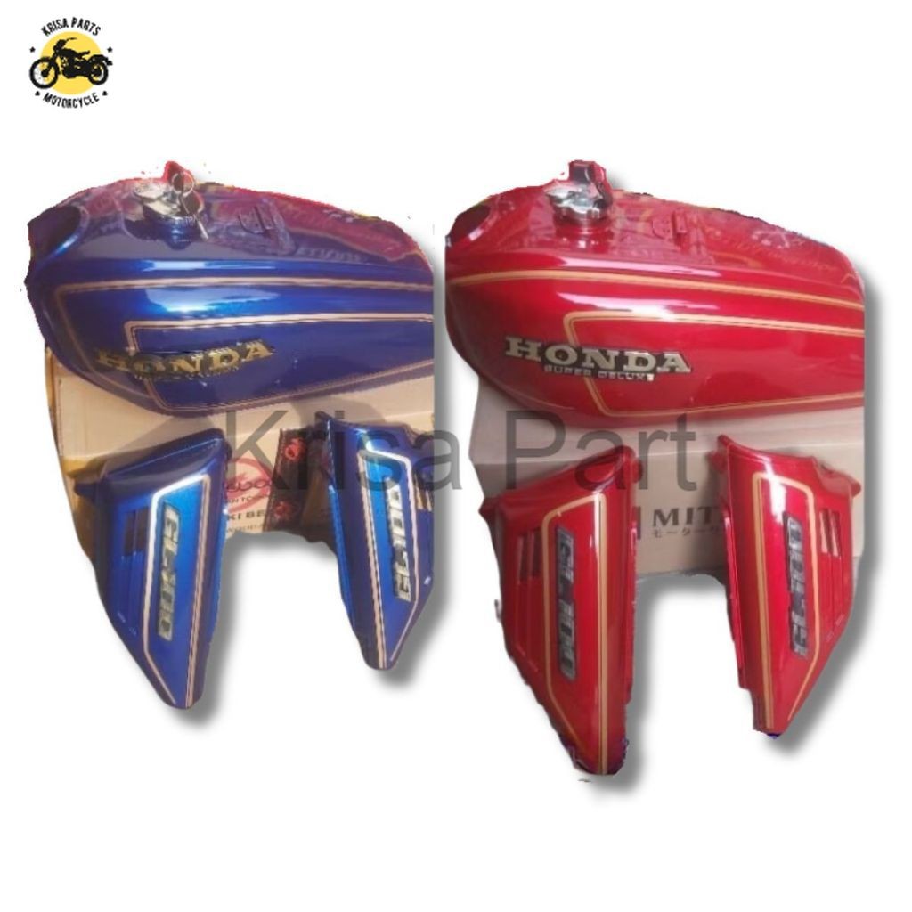 Tangki tengki GL100 body GL 125 sandangan GL CEPEK pres pabrik set cover aki sudah striping PNP