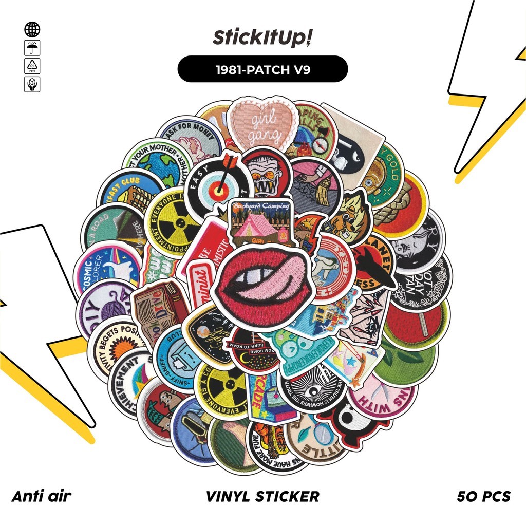 

COD✨ 50 Pcs Stiker PATCH V9 Lucu Anti Air Untuk Dekorasi Notebook Sepeda Skateboard Handphone DIY