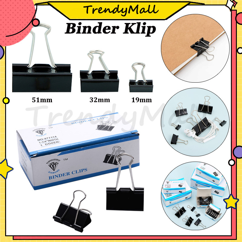 

Binder Clip Klip /Penjepit Kertas Black /Penjepit Dokumen Kecil