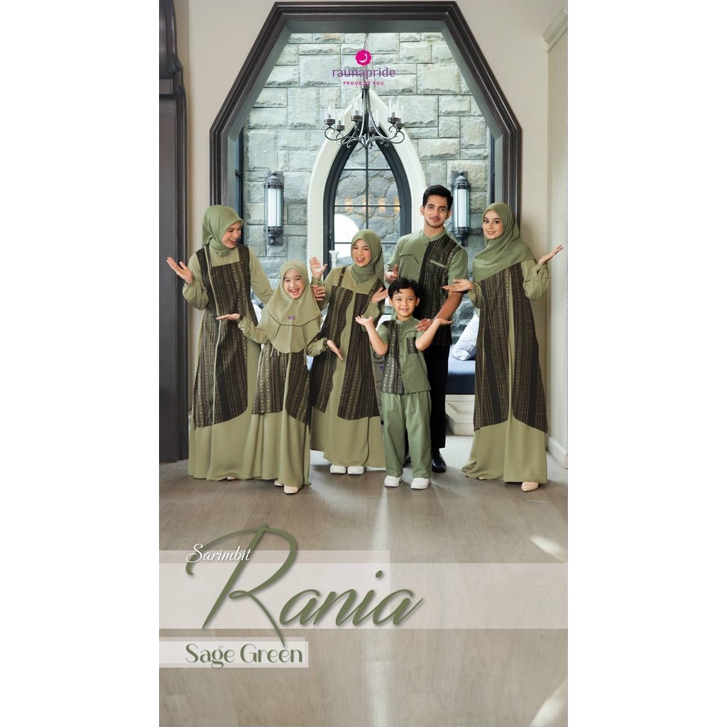 Sarimbit Raunapride  Terbaru / Rania -Sage Green  / Fashion Muslim Lebaran