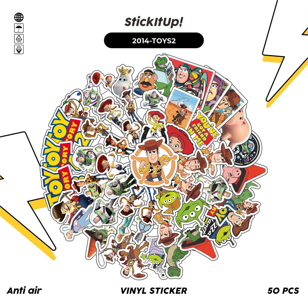

COD✨ 50 Pcs Stiker DISNEY SERIES TOY STORY CHARACTER MIX 03 Lucu Anti Air Untuk Dekorasi Notebook Sepeda Skateboard Handphone DIY