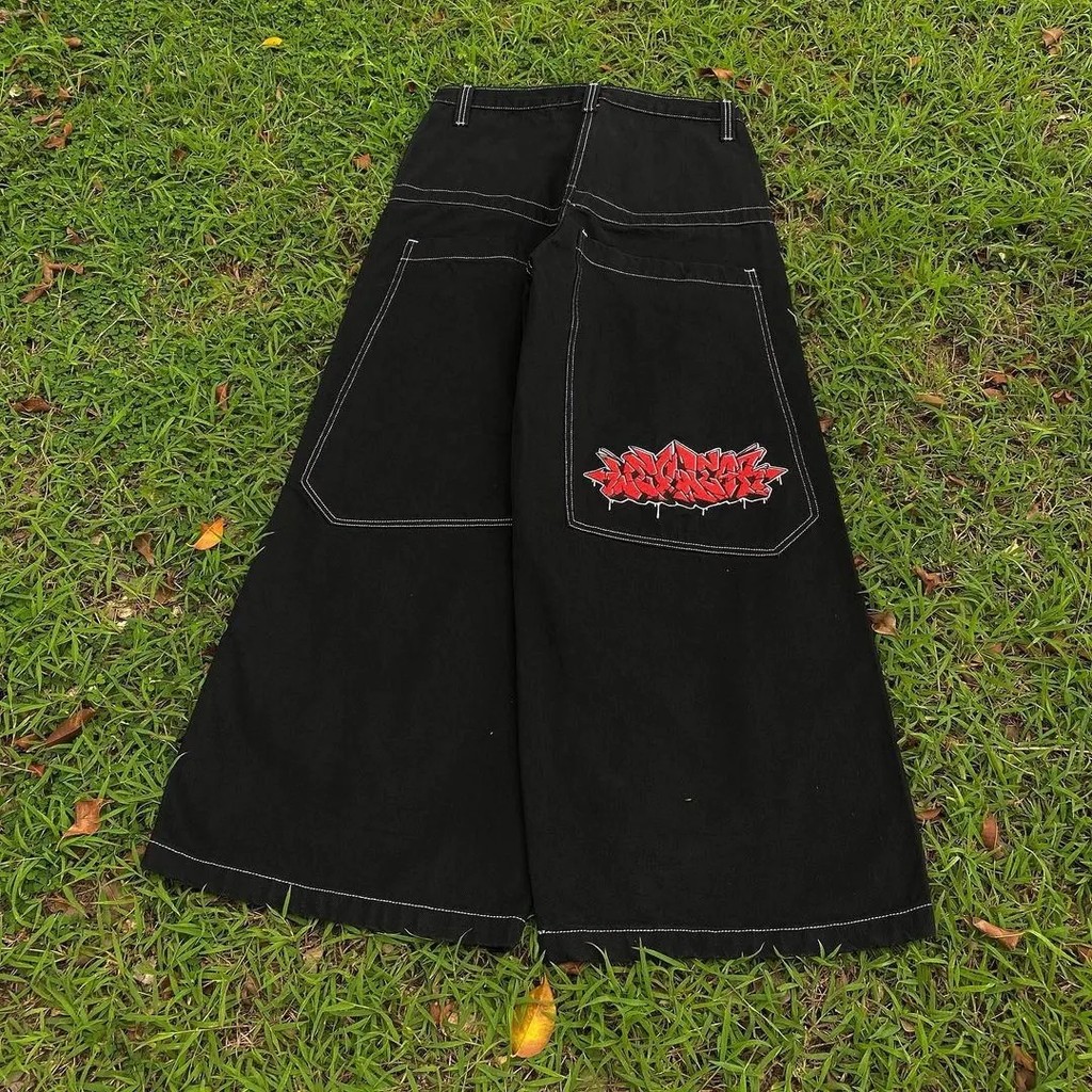 

Y2k Street Fashion Jeans Hip Hop Women's Vintage Letter Print Large Baggy Jeans New Harajuku Casual Gothic Wide Leg Pants