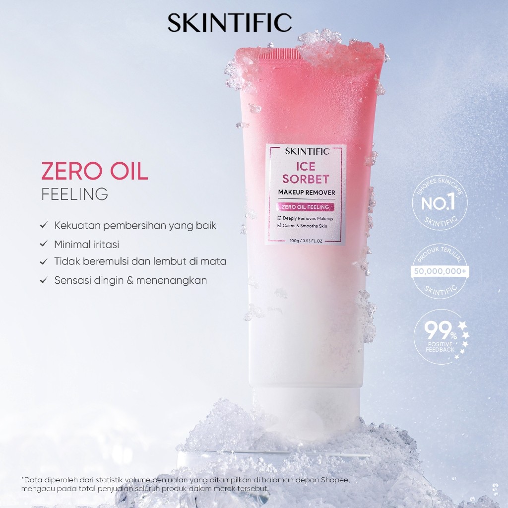 SKINTIFIC ICE SORBET MAKEUP REMOVER ZERO OIL FEELING