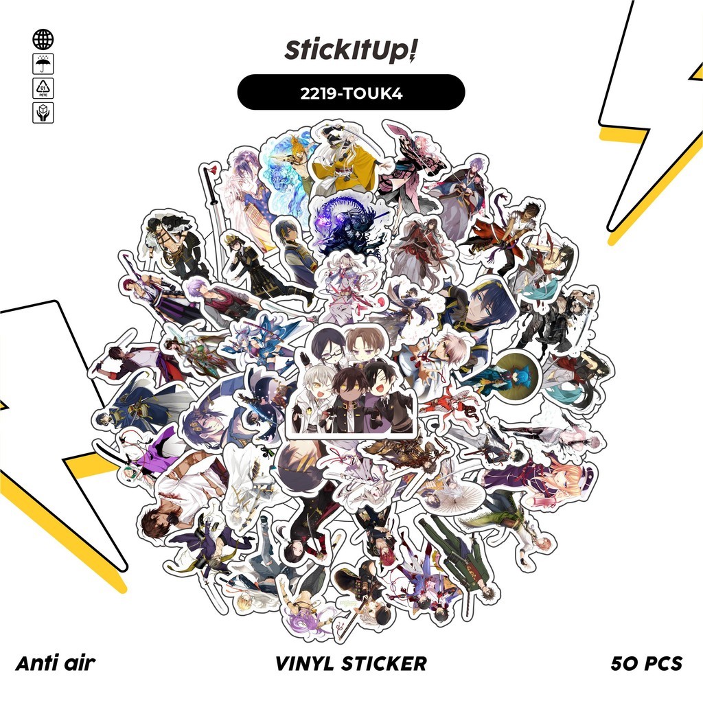 

COD✨ 50 Pcs Stiker GAME SERIES TOUKEN RANBU CHAR MIX 04 Lucu Anti Air Untuk Dekorasi Notebook Sepeda Skateboard Handphone DIY