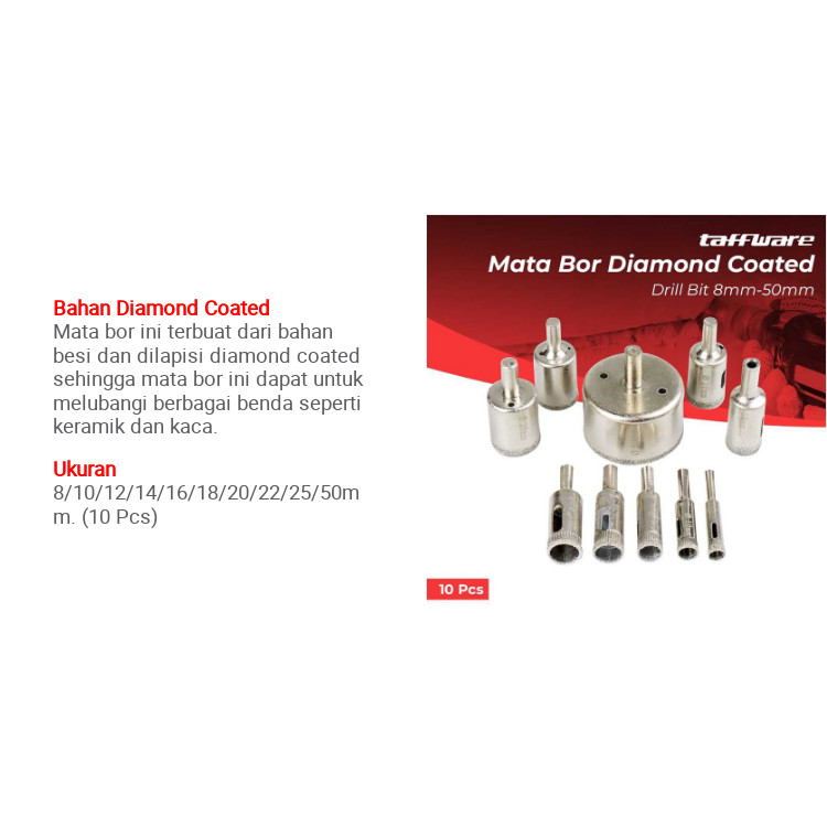 RB 15 Pcs Mata Bor Hole Drill Keramik Granit Kaca / Mata Bor 1 Set Keramik Kaca Granit / Mata Bor 1