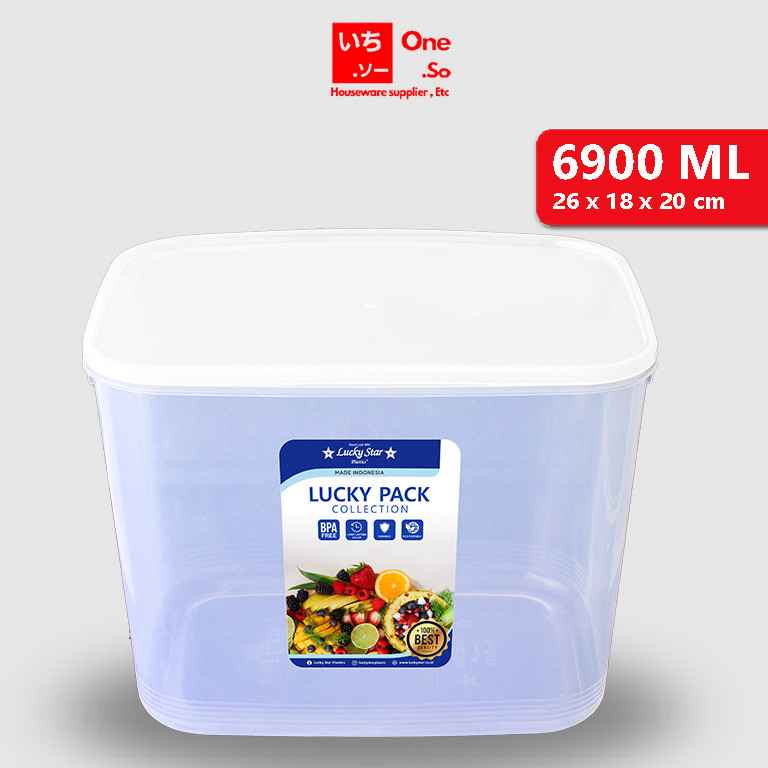 Kotak makan 6900 ml toples plastik lucky pack