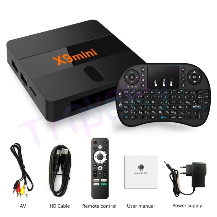 Set Top Box Androird Tv box 2GB+16GB STB 2.4g Wifi Android 9.0 Tv Box - X9mini