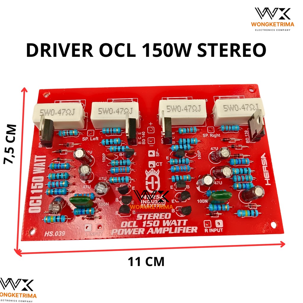 DRIVER OCL 150W STEREO POWER AMPLI STEREO 150 WATT