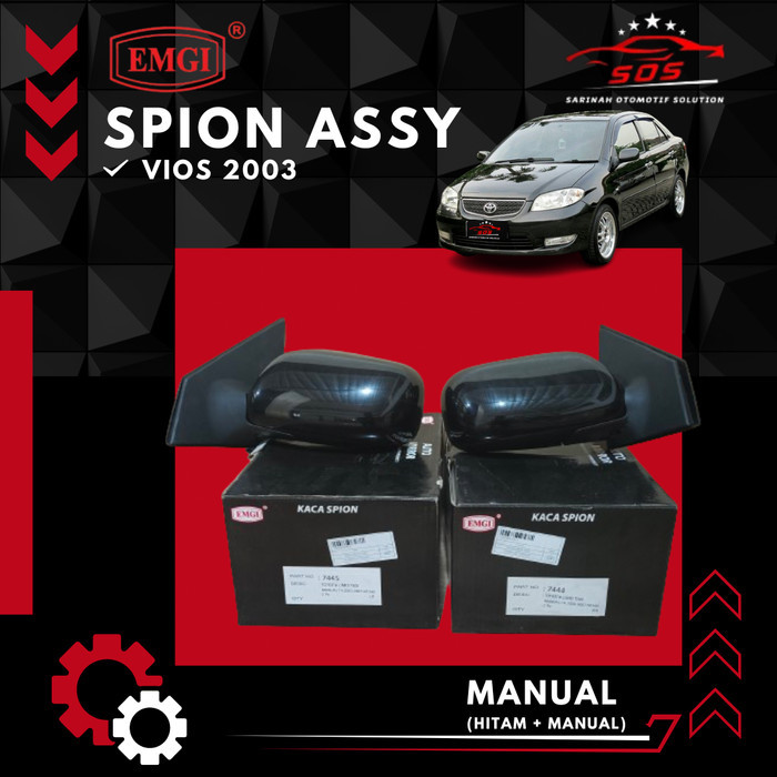 Spion Vios Limo 2003 Manual Hitam EMGI