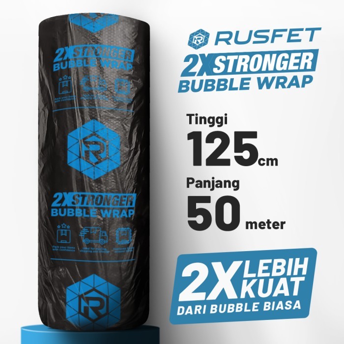 

PROMO!! - PLASTIK BUBBLE WRAP DKM+ (125CM X 50M) - TIPE BLUE