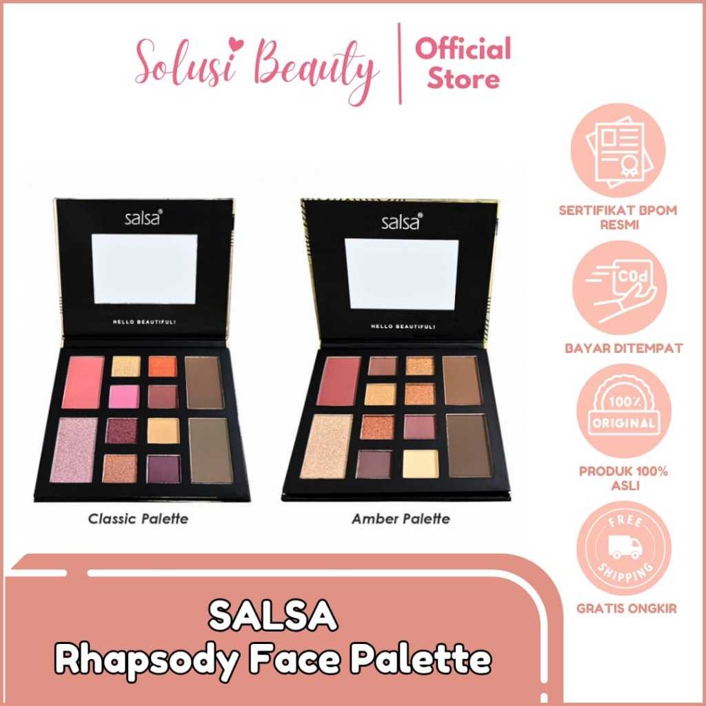 SALSA RHAPSODY FACE - Palet Eyeshadow Blush On Contour Highlighter
