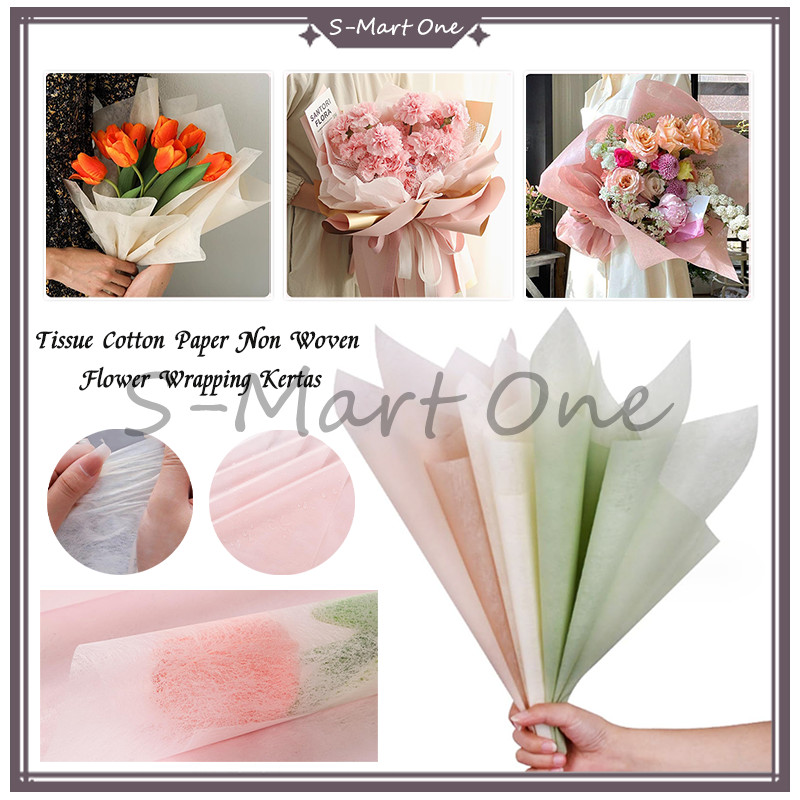

1 Pack 29 Lembar cotton paper / Kertas tisu bunga / Cotton flower paper/kertas pembungkus buket/Non Woven Tissue 50 x 50 CM Kertas Flower Wrapping