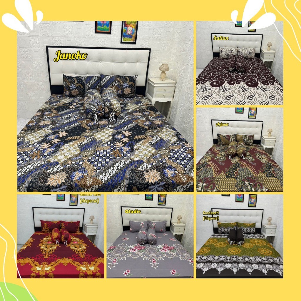 Sprei Motif Batik Jadul Solo Pekalongan Terbaru Sulthan Ukuran 180x200 160x200 200x200 bahan adem