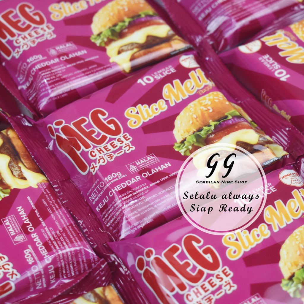 

MEG Cheese 10 Lembar SLICE MELT 160 Gram Keju Lembaran Mudah Leleh