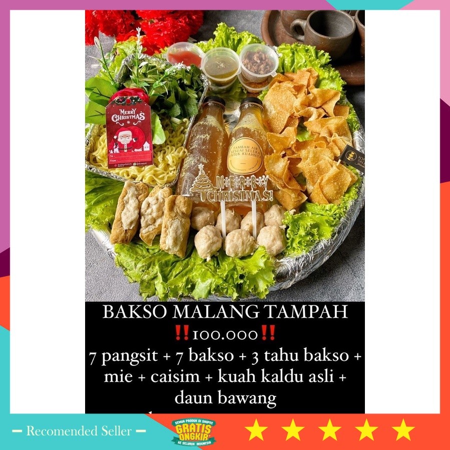 

Hampers kekinian unik viral murah ulangtahun natal tahun baru merry christmas / Bakso Malang Tampah Hampers Natal / Christmas Edition