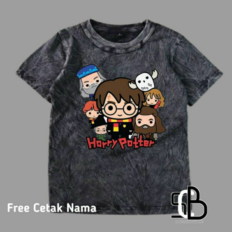 Harry Potter Kaos Anak Harry Potter  Katun Washed