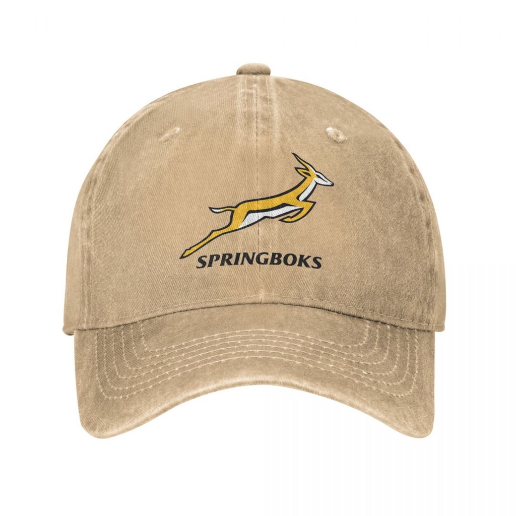 Retro South Afric Springbok Rugby Baseball Cap Uni Style Distressed Washed Snapback Hat Outdoor Work