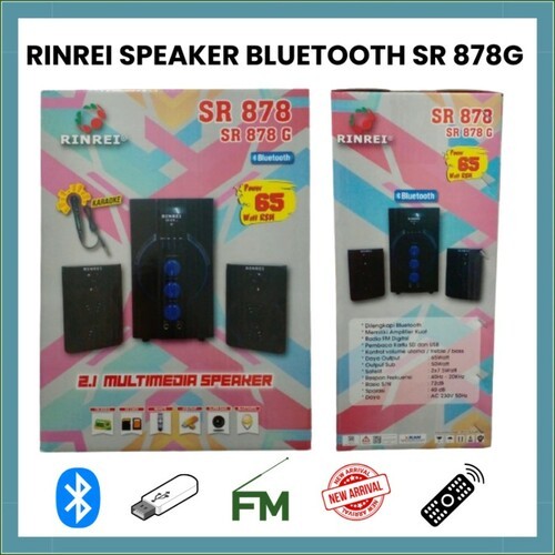 Speaker Bluetooth Multimedia RINREI SR 878 G, Free Mic Cable, Original