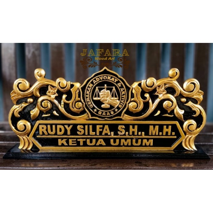

Papan Nama Kayu Ukiran Custome/Papan Nama Meja Jabatan FJ557