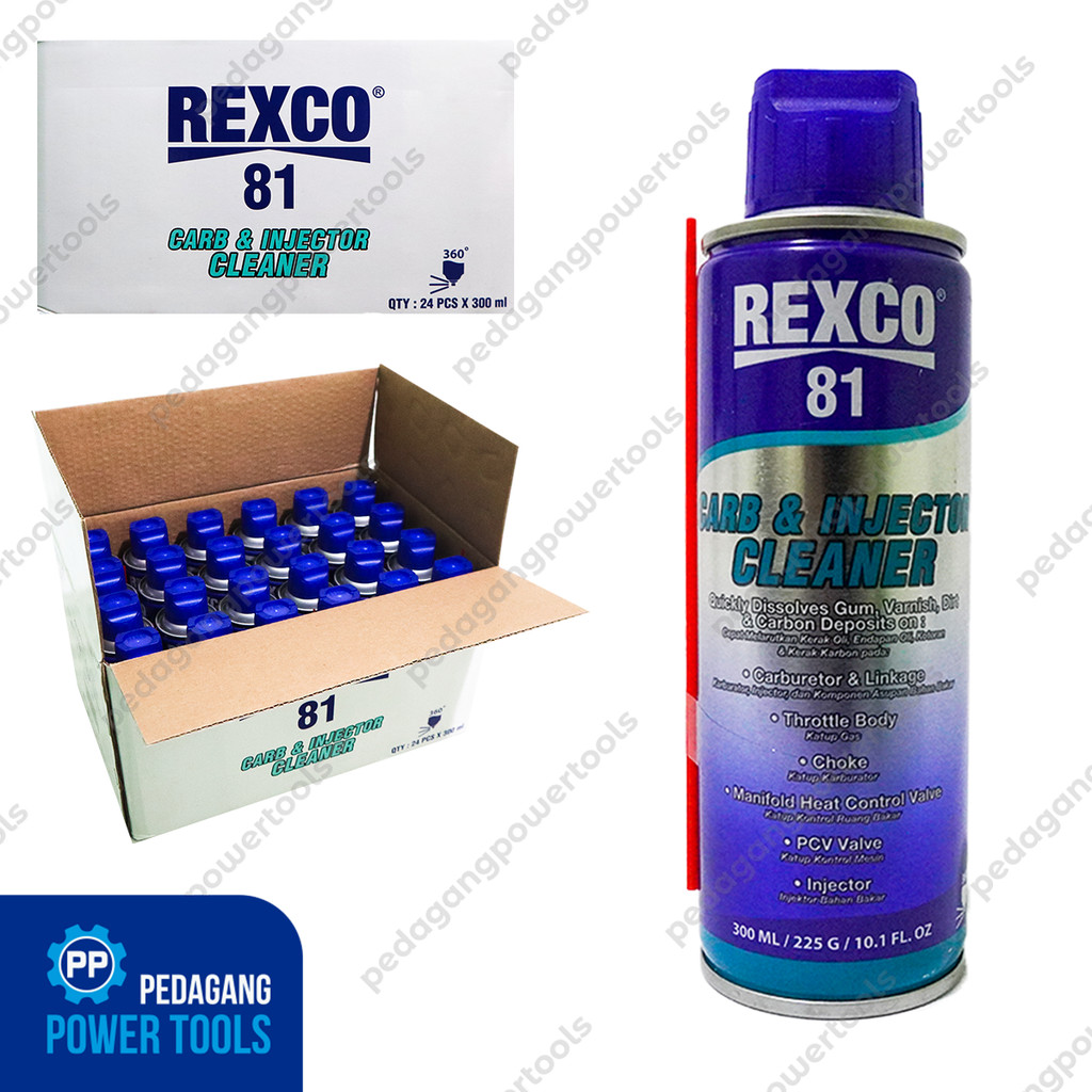 REXCO 81 300 ml 1 Dus 24 pcs Carb Injector Cleaner Spray Pembersih Karburator Mobil Motor