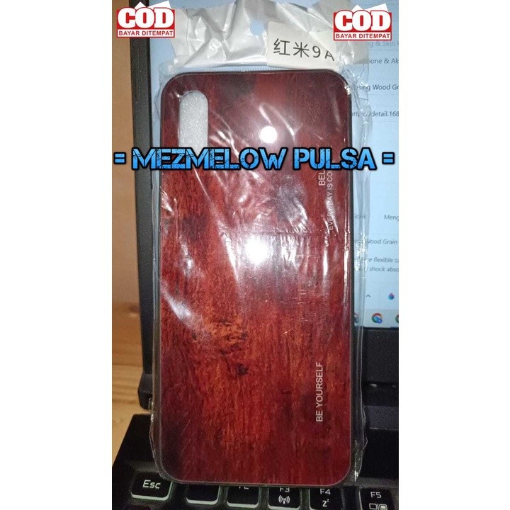 Hard Case Casing Wood Grain Glass Motif Kayu Caseng XIAOMI POCO X3 NFC / POCO X3 PRO / NOTE 8 PRO / 