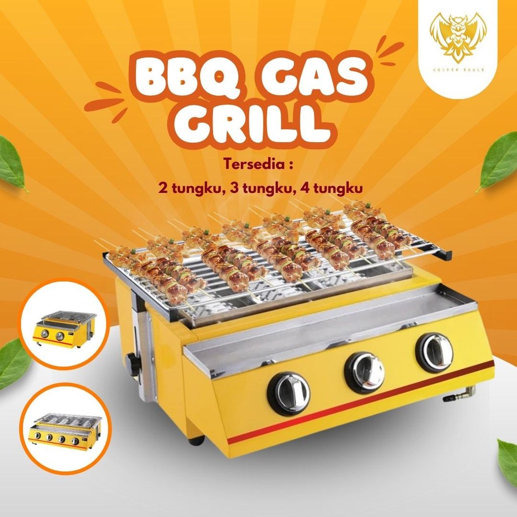 Kompor Gas Pemanggang BBQ Sosis Sate 2, 3, 4 Tungku Mudah Dibersihkan Dan Anti Karat Kualitas Terbai