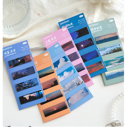 

Pembatas Buku Bookmark Magnet SCENERY DAILY EDITION Isi 4 Pcs/ Pack Gwiyeo