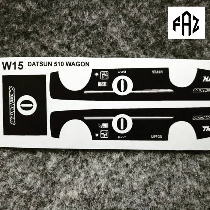 Decal  Diecast white toner hotwheels datsun wagon ths