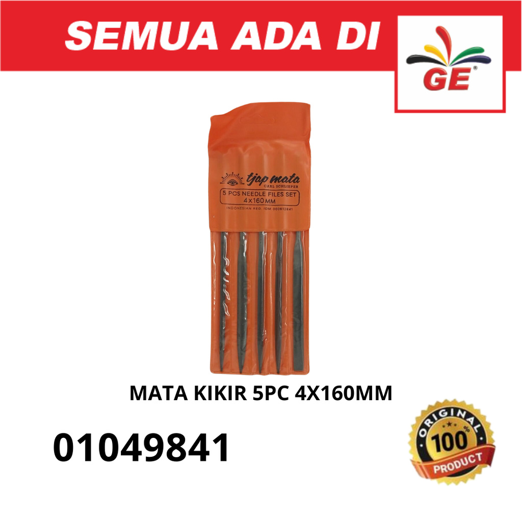 Kikir besi set 5 pcs Tjap Mata / Kikir jarum sumpit 4 x 160 Cap Mata - 01049841