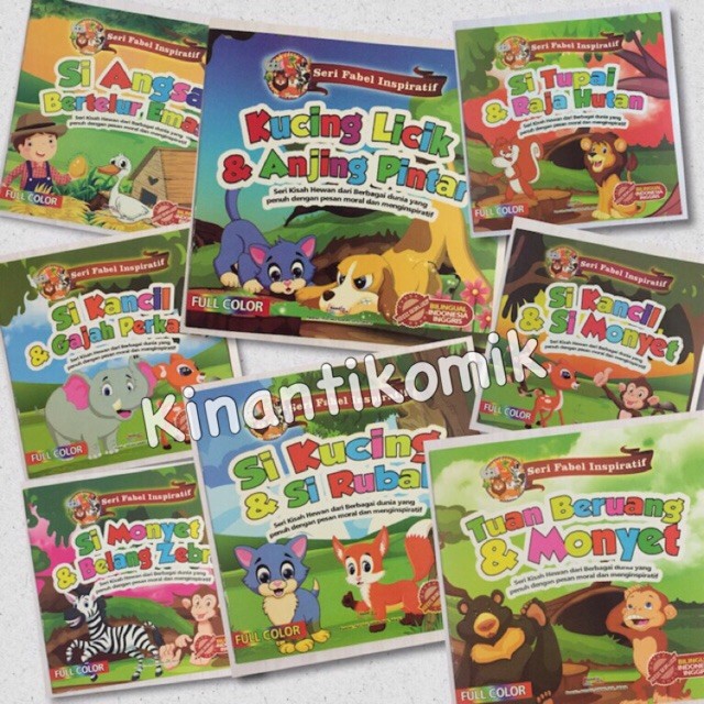 

PAKET 10 BUKU ANAK - SERI FABEL INSPIRATIF BILINGUAL - BUKU CERITA BERGAMBAR