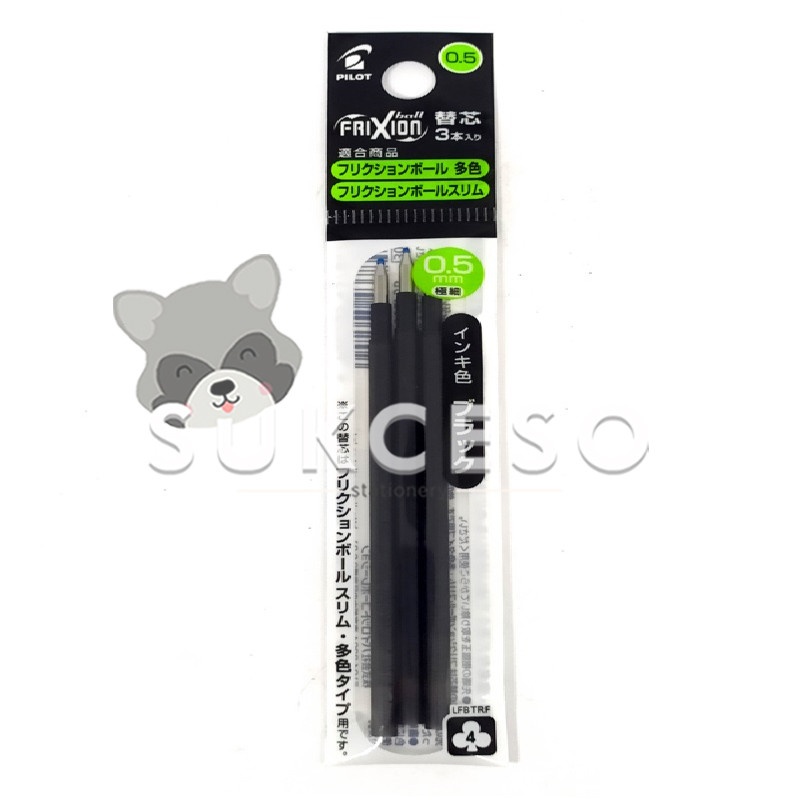 

Pilot Refill Frixion Ball Erasable Pen LFBTRF30EF 3B 0,5 Isi 3 Black / Isi Ulang Pulpen Bisa Dihapus