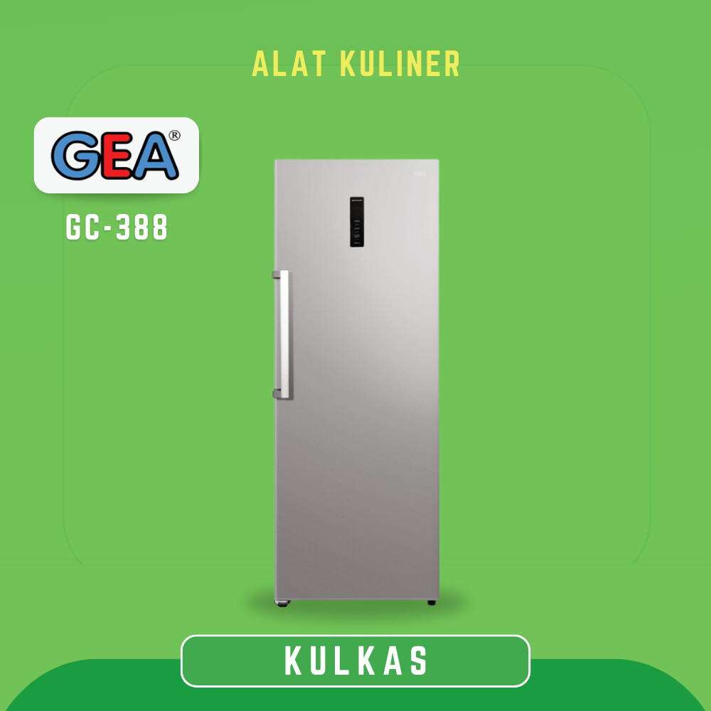 GEA GC 388 GC-388 KULKAS 1 PINTU UPRIGHT CHILLER 388 LITER NO FROST GARANSI RESMI ORIGINAL