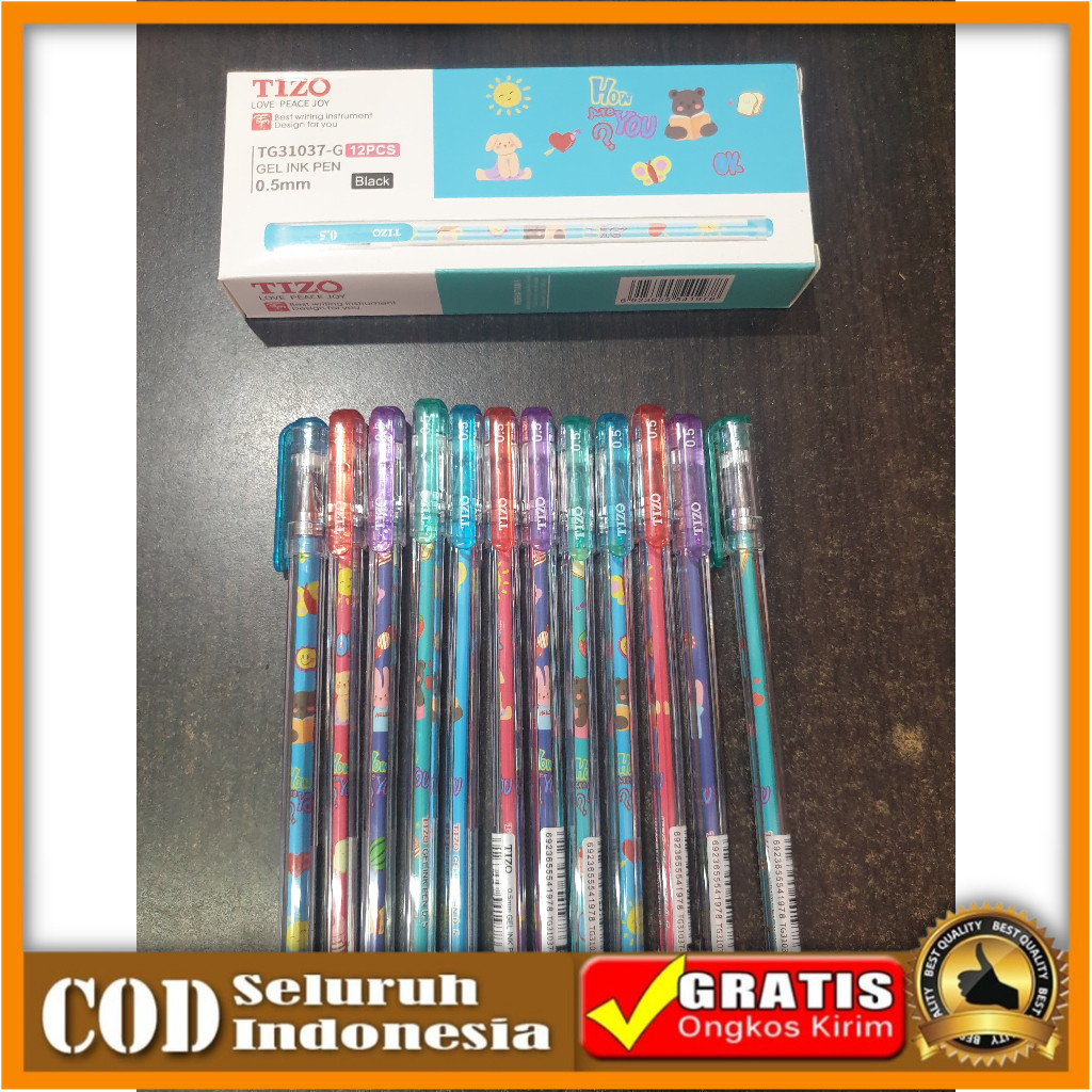 

Ballpoint, Bolpen, Pulpen Gel Tizo How Are You TG31037-G 0.5mm
